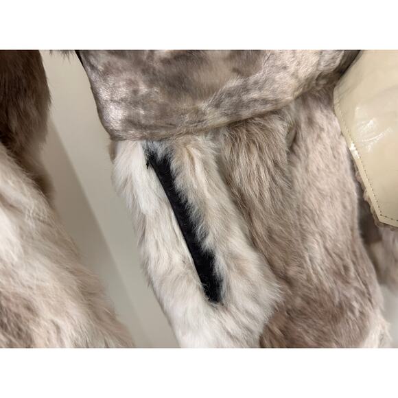 Vintage Edward Glasser Rabbit Fur Coat | Belted Mid-Length | Classic Beige | S - Picture 3 of 14